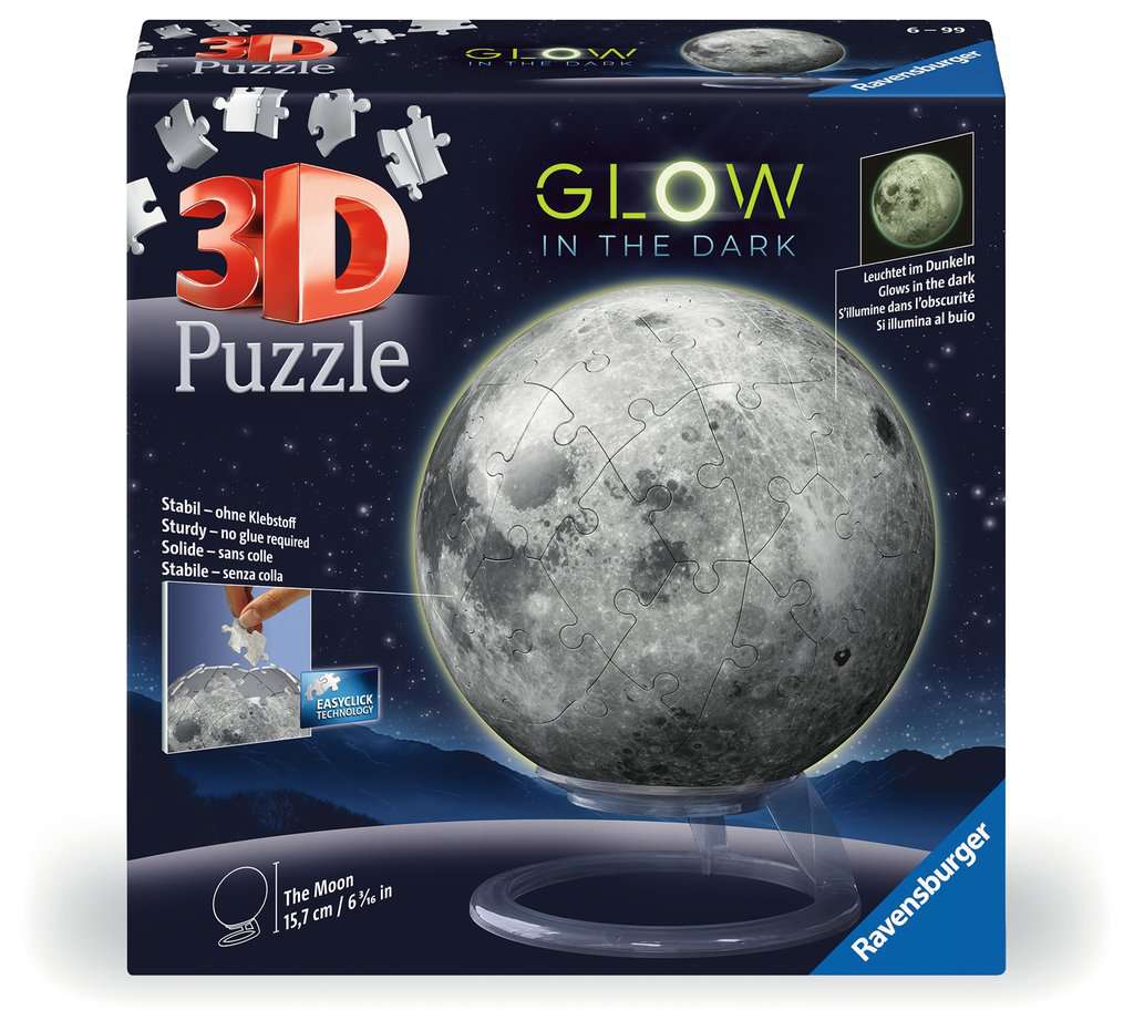 Der Mond - Glow-in-the-Dark - 3D Puzzle