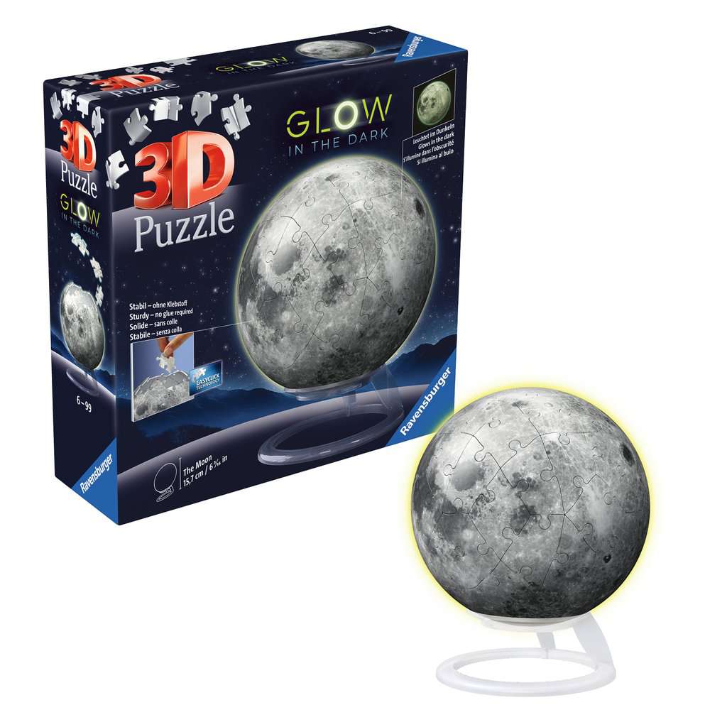 Der Mond - Glow-in-the-Dark - 3D Puzzle