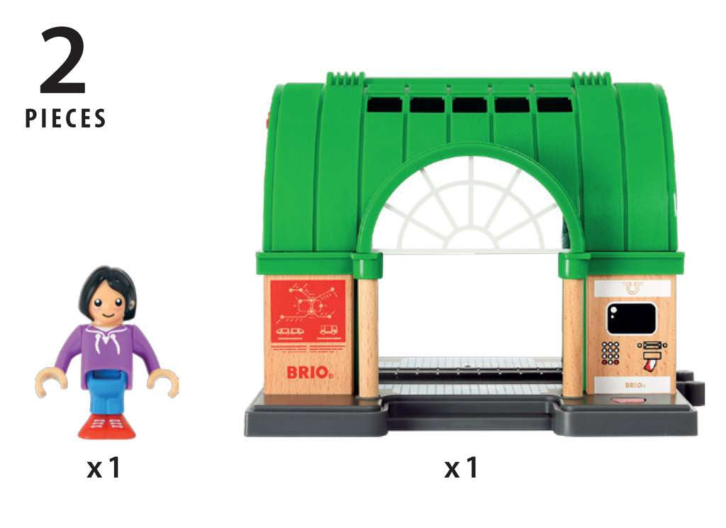 BRIO Großer Hauptbahnhof mit Ticketautomat