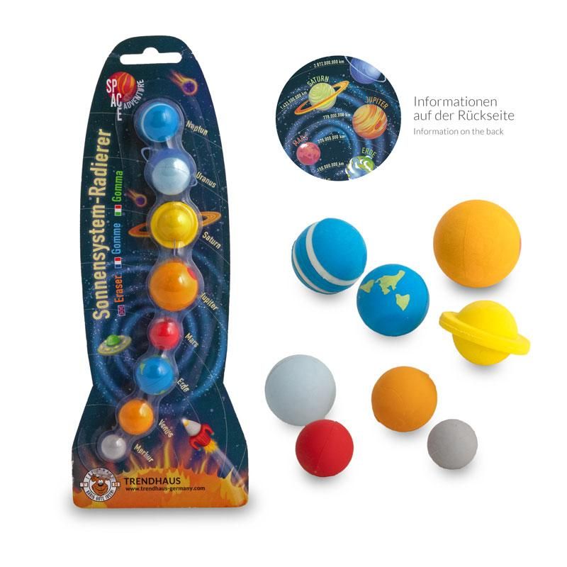 Space Adventure Sonnensystem Radierer, 8er Set