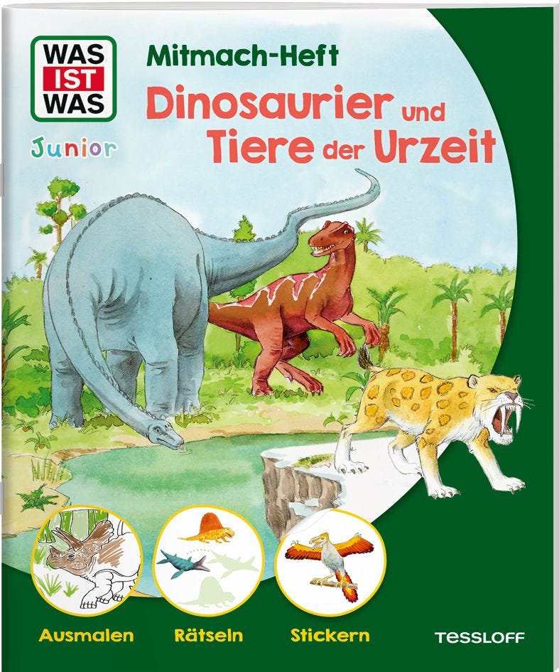 WAS IST WAS Junior // Mitmach-Heft // Dinosaurier und Tiere der Urzeit