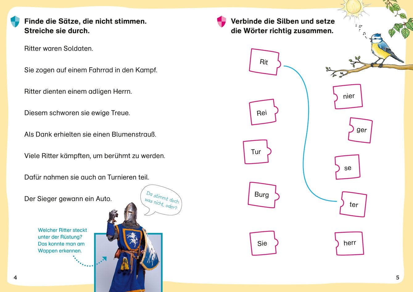 WAS IST WAS Erstes Lesen. Leserätsel Ritter und Burgen