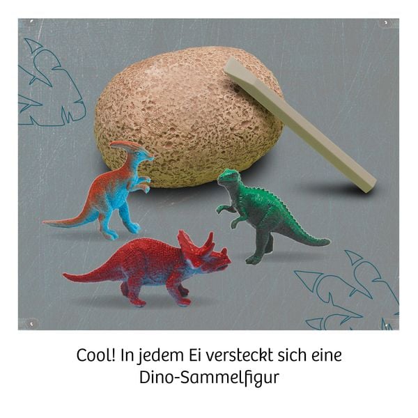 Dino-Ei, Ausgrabungs-Set mit Mini Dino Sammelfigur, sortiert, 1 Stück