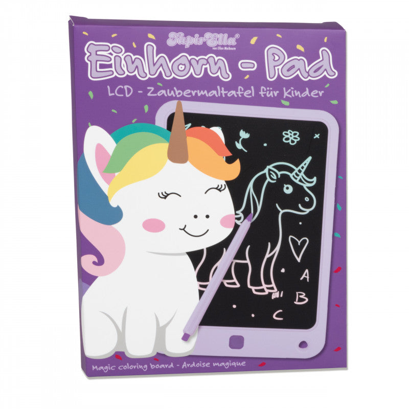 TapirElla Einhorn-Pad, LCD Zaubermaltafel für Kinder